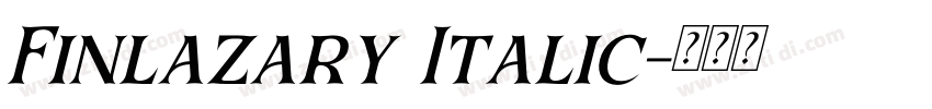 Finlazary Italic字体转换
